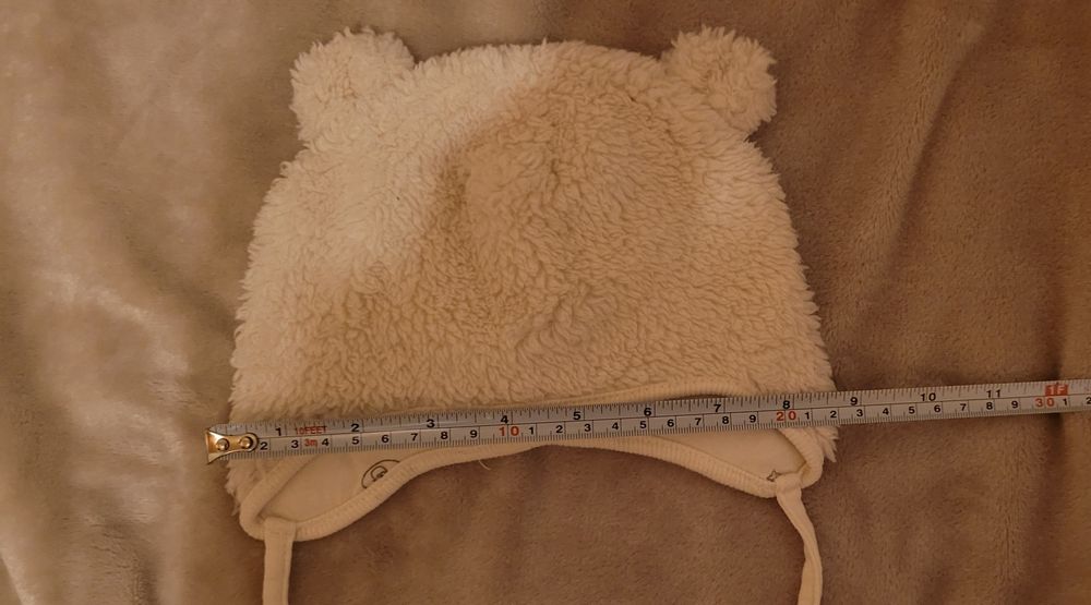 Kremowa czapka niemowlęca 68 H&M 4-6m