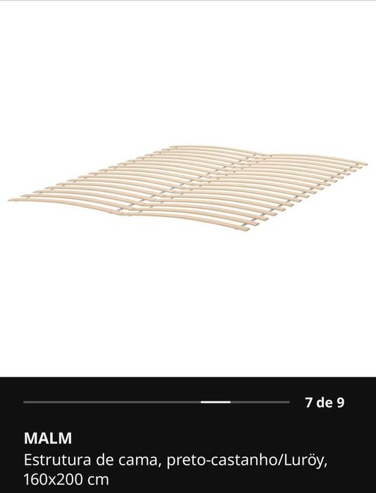 Cama + Estrado 160x200cm MALM IKEA