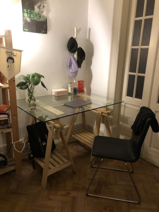 Secretaria de vidro triplo