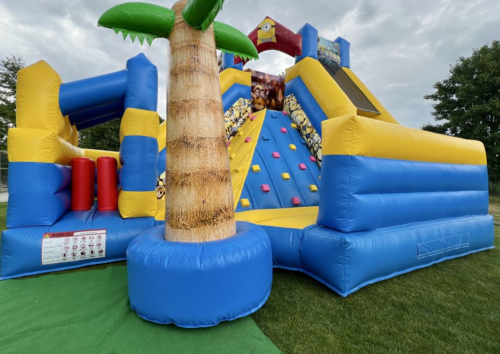 Dmuchaniec zjeżdżalnia tor przeszkód wspinaczka dla dzieci wynajem