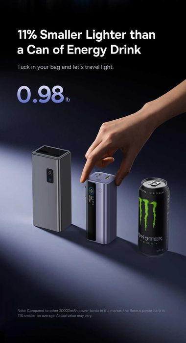 Powerbank BASEUS EnerGeek GR11 для ноутбука 145Вт 20,000мАг