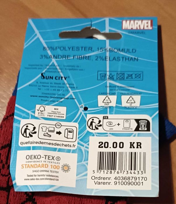 Skarpetki dla chłopca Spiderman rozmiar 27-30 2 pary10 zł