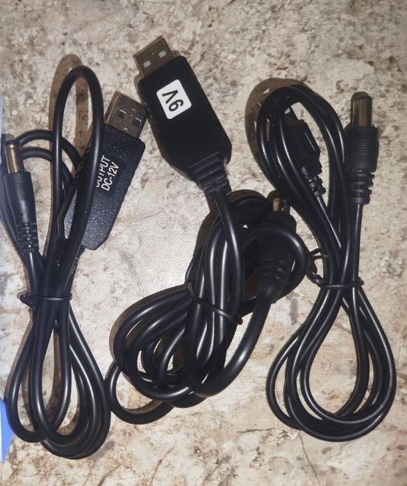 Кабель для роутера, 9V/12V. Зарядний кабель для роутера