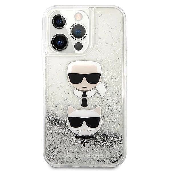 Etui Karl Lagerfeld Liquid Glitter Karl&Choupette Head na iPhone 13 Pr