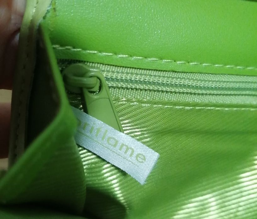 Zielony pistacjowy limonkowy duży portfel Oriflame