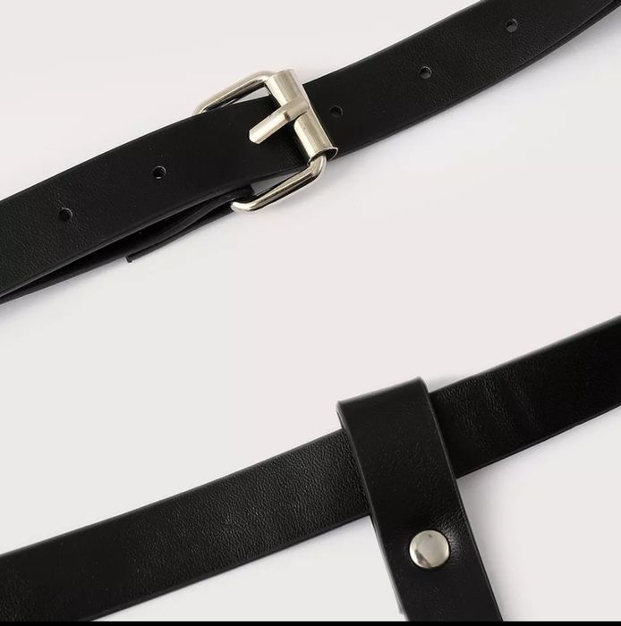 Портупея гартер эко кожа бодичейн ремни с застежками пояс на тело клас