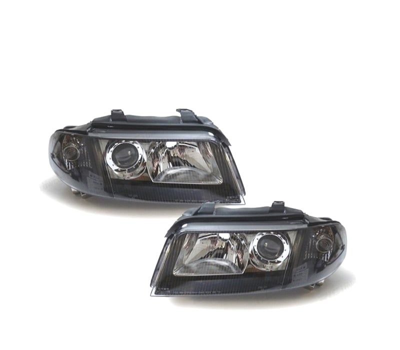 FARÓIS AUDI A4 B5 99-01 FUNDO PRETO