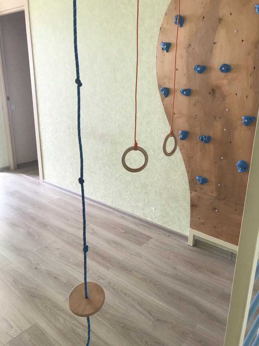 Детский спортивный игровой уголок, качели, кольца, шведская стенка, рукоход, скаладром (М-дром)