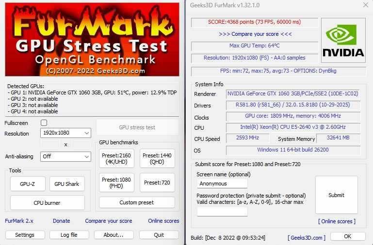 Komputer Gamingowy/2 procesory/32Gb DDR4/256gb NVMe/GTX1060/win11pro