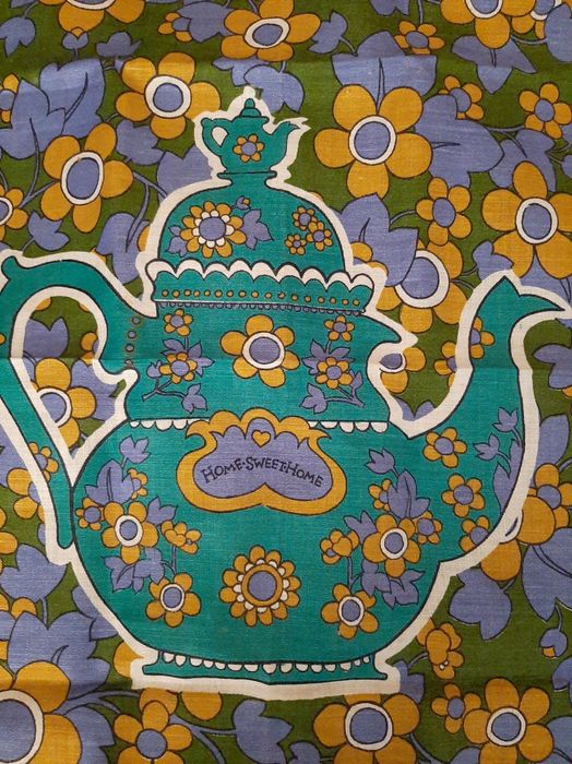 Toalha de Chá, Vintage, Irlandesa, 1970, Linho Puro