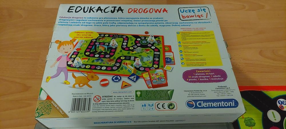 Edukacja drogowa  gra planszowa Clementoni