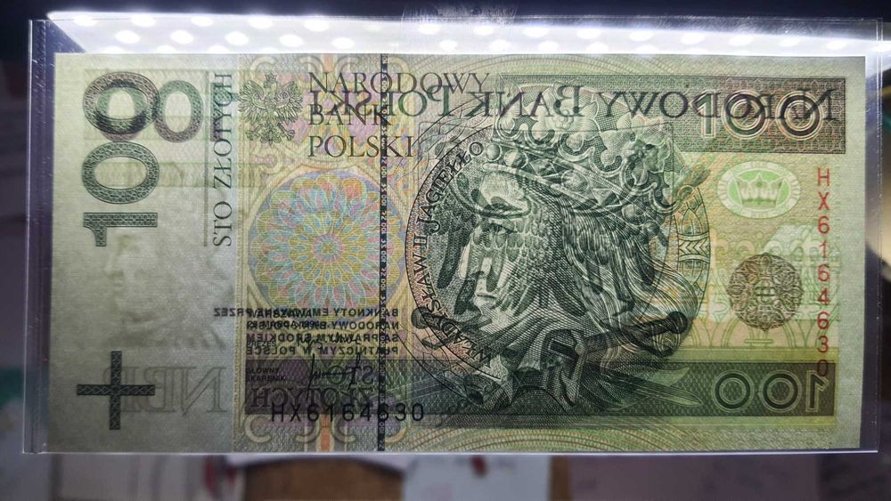 100 Złotych 1994 HX błąd druku - BRAK HOLOGRAMU