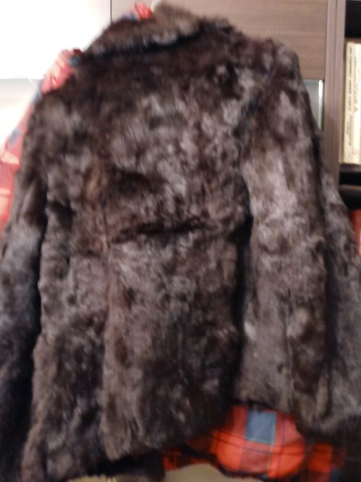 Futro damskie naturalne braz krolik M