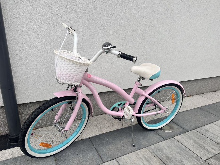 Rower dla dziecka BMX CRUISER 20" różowo-miętowy