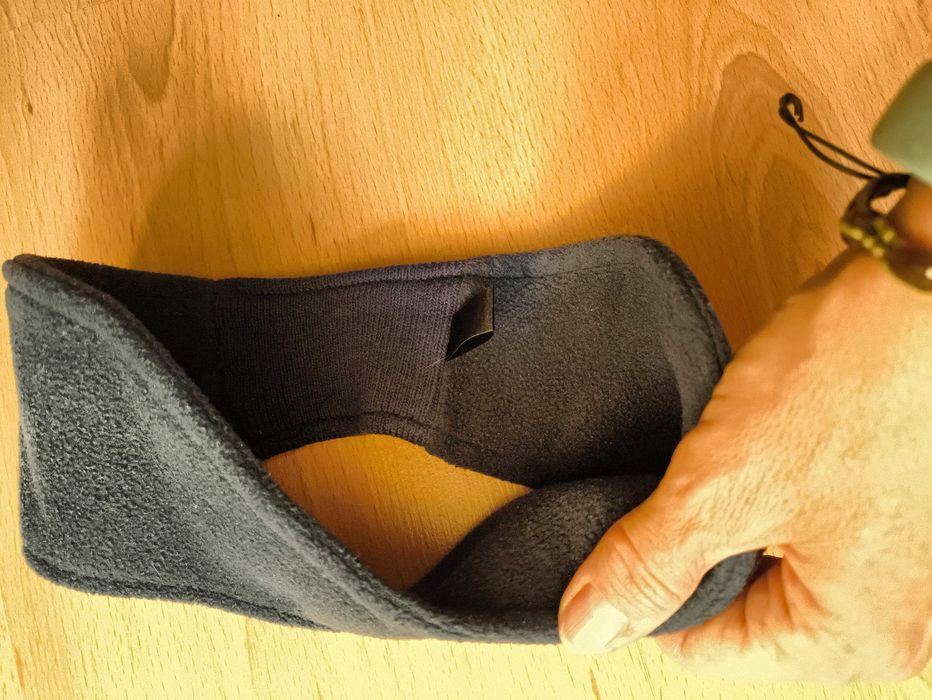 Granatowa polarowa opaska