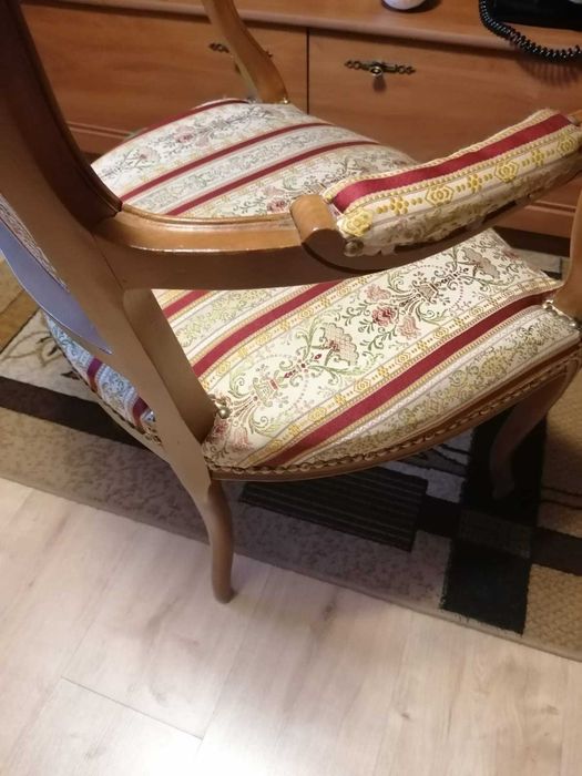 Fotel krzesło w stylu ludwik ludwikowskie
