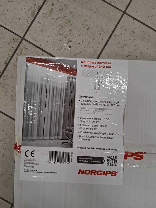 Obudowa maskownica Karnisza GK Norgips 240 cm