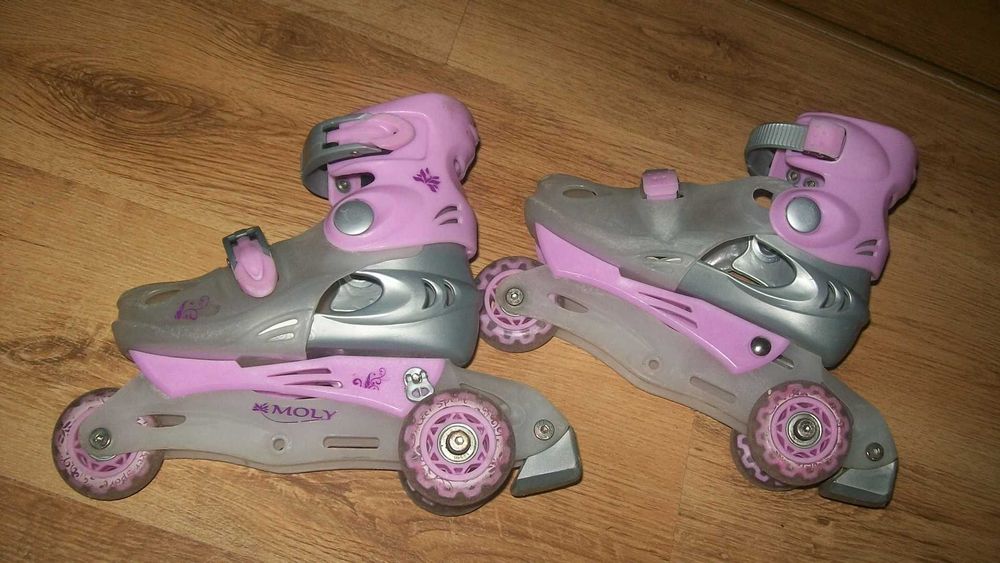 łyżworolki rolki dla dzieci lub większe niebieskie 33-34