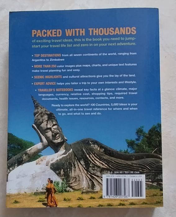 Livro "100 Countries 5000 ideas" da National Geographic"
