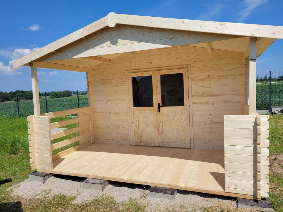 dostępny od ZARAZ solidny DOMEK drewniany letniskowy*5x4*20m2* ściany 34mm