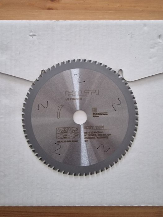 Tarcza HILTI  xcut thin 165 66T do cięcia metali