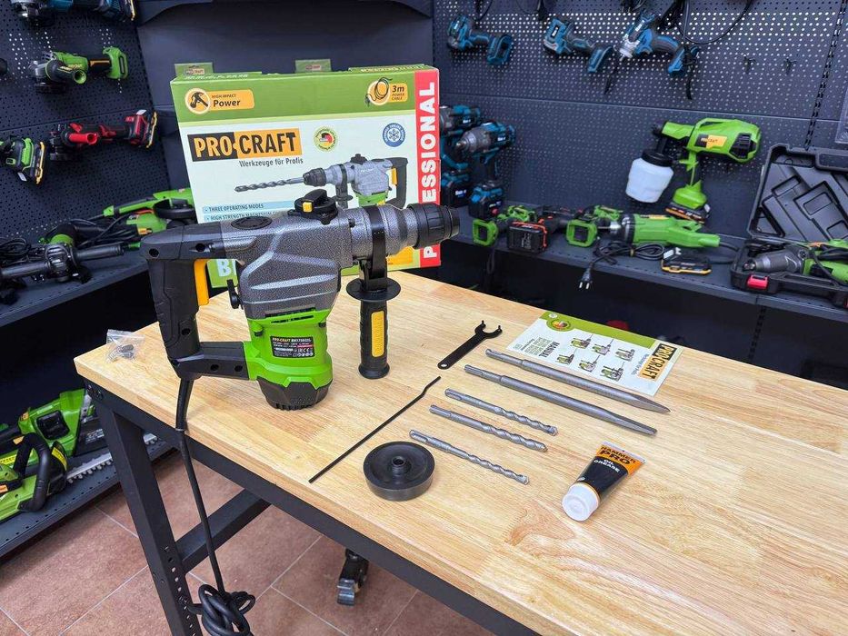 Легкий Перфоратор Прокрафт, 4.5 Дж большая мощность + Гарантия + кейс