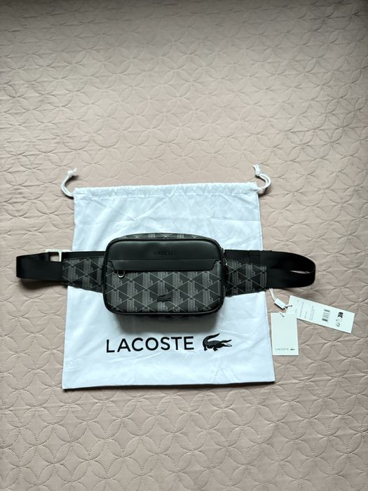 Нова оригінальна бананка сумка месенджер Lacoste, велика вмістка сумк