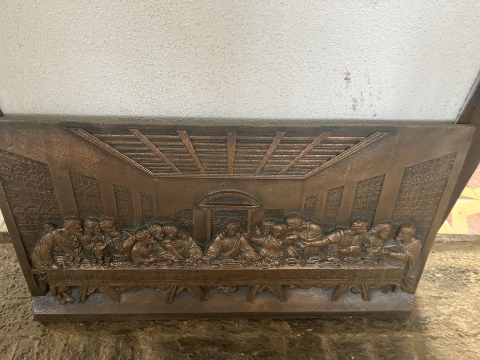 Quadro “mesa dos Apostolos”/ imitacao de bronze/ pesado