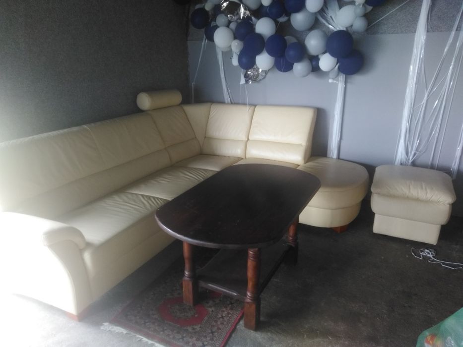 Narożnik skórzany. Skóra. Bez spania. Rozkładany