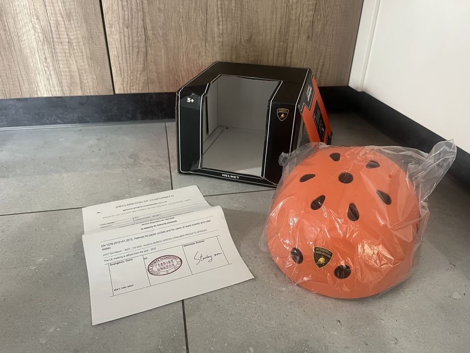 Kask lamborghini pomaranczowy