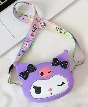 Silikonowa piękna słodka torba na ramie listonoszka Kuromi Sanrio