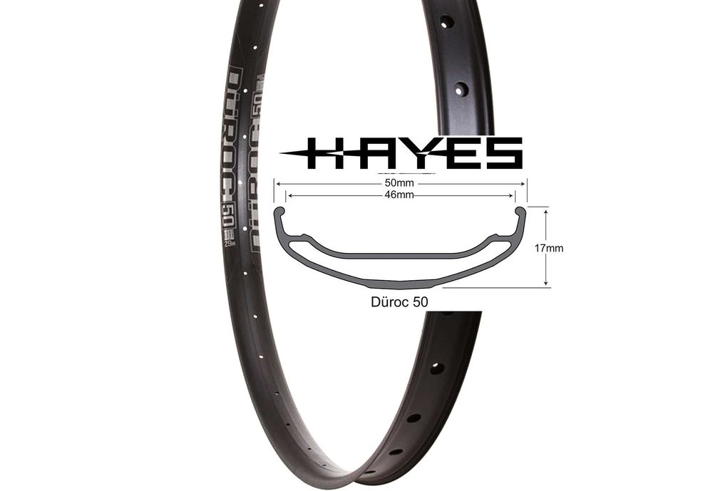 -64% NOWA obręcz 27,5" Plus 2.8 3.0" 32h Hayes Sunringle Duroc 50 46mm