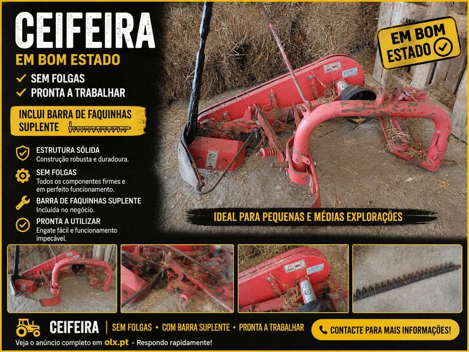 Ceifeira em Bom Estado – Sem Folgas + Barra de Faquinhas Suplente