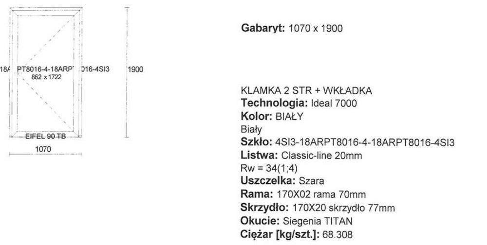 Drzwi balkonowe nowe