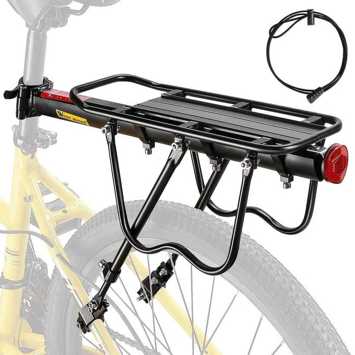 Bagażnik rowerowy, aluminium, wytrzym. do 50 kg