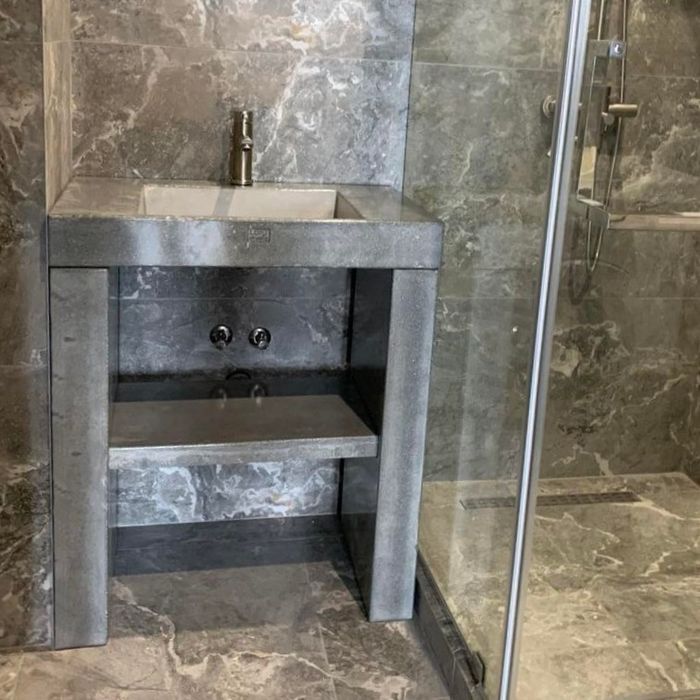 Умивальник тумба бочка самостоячий с опорами конструктор лофт бетонный