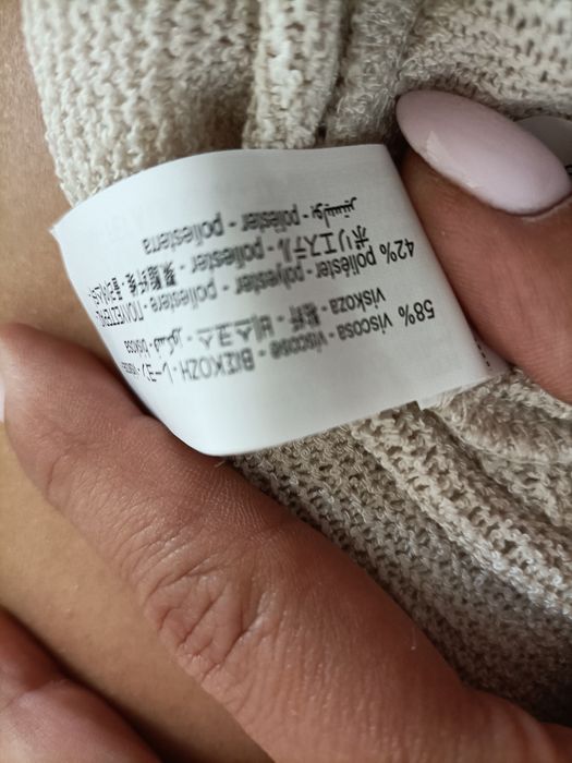 Zara bluzka M beżowa M wiskoza elegancka casual