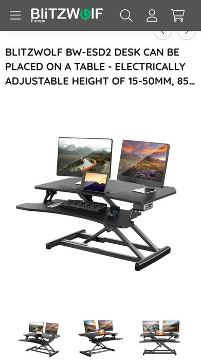 Elevatória para mesa ou secretária da marca Blitzwolf