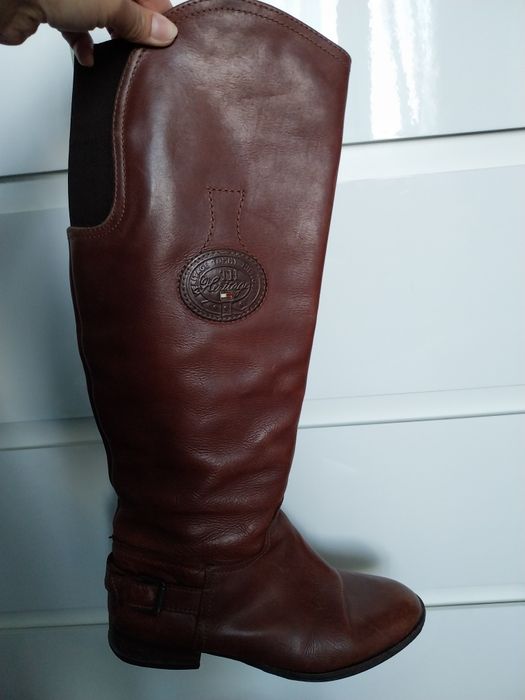 Kozaki Tommy Hilfiger brąz buty brązowe kozaczki 39