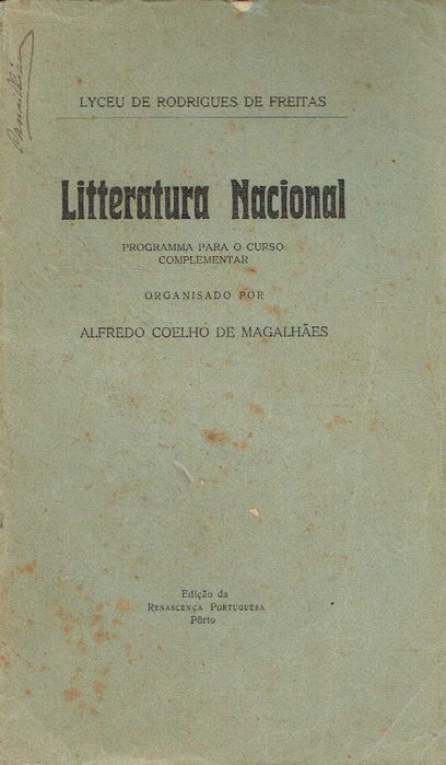 16693
	
Literatura nacional  
org. Alfredo Coelho de Magalhães.