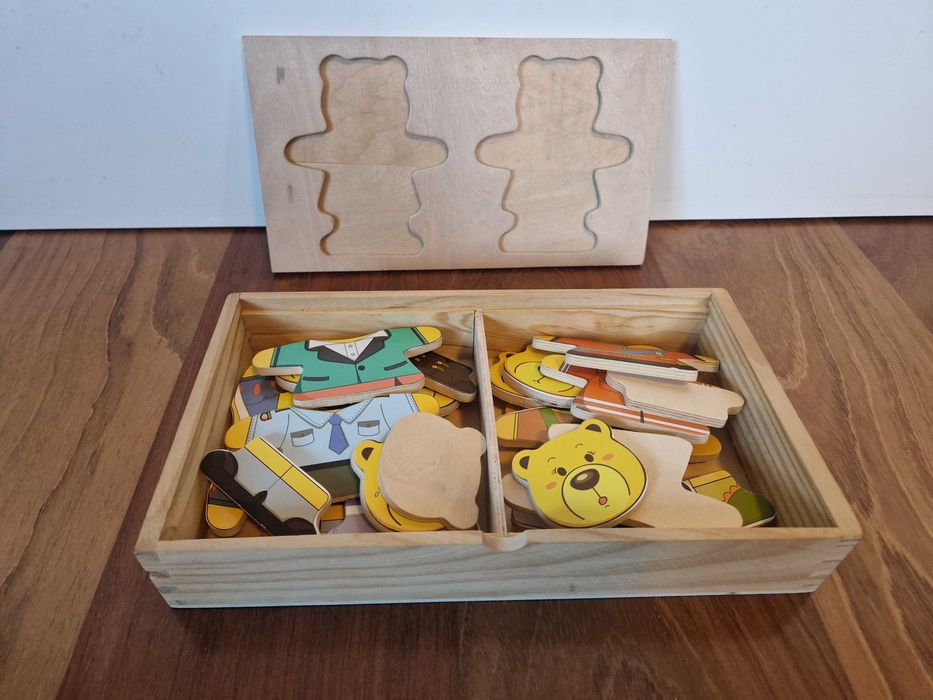 Puzzle de ursos em madeira