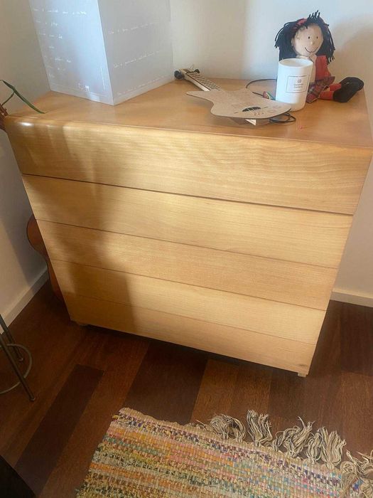 Mobília Quarto Moderna Completa (Madeira maciça)