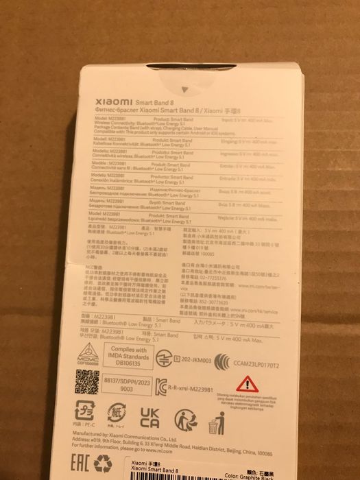 Xiaomi Mi Band 8 Opaska Sportowa SmartBand 8 Czarna