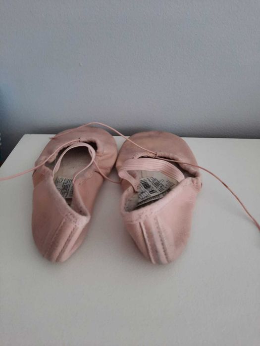 Sapatilhas de ballet clássico de pele  rosa  tamanho 34