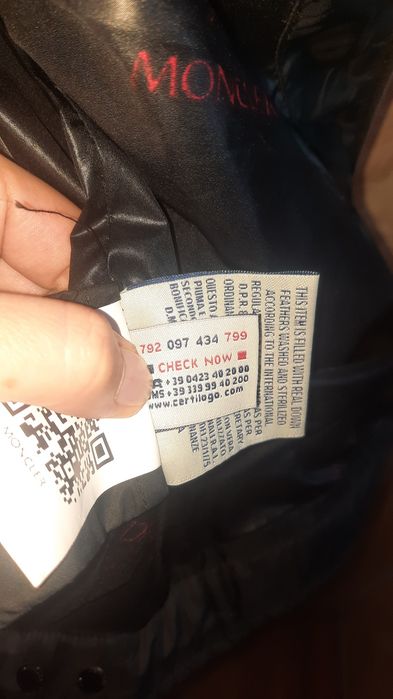 Фирменный пуховик Moncler Оригинал