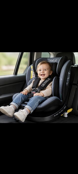 Fotelik samochodowy ISOFIX 360° 40-150 cm Nowoczesny design funkcjonalny