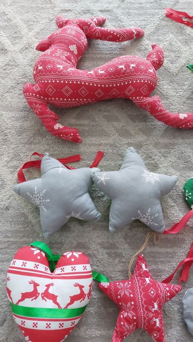 Ozdoby świąteczne zawieszki na choinkę  hand made
Cały komplet