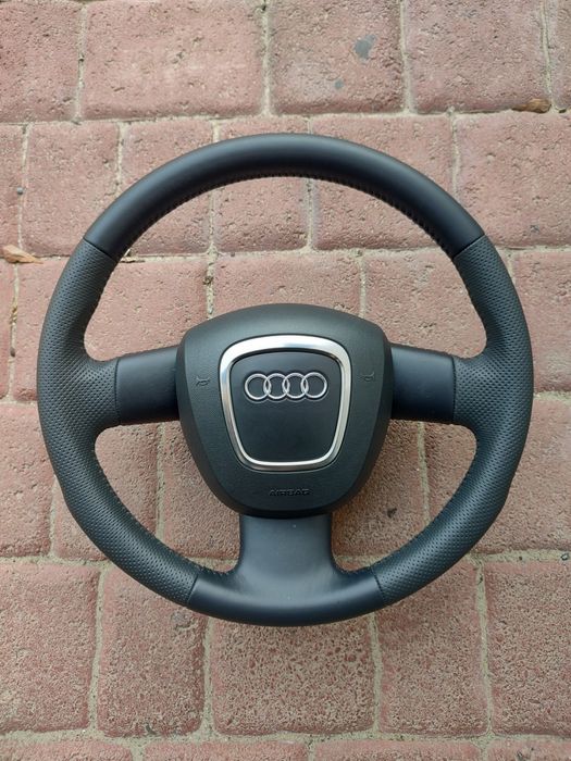 Kierownica Audi A3 8P A4 B6 B7 nowa skóra, po obszyciu!