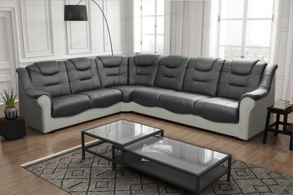 Narożnik ze skóry naturalnej wersalkowy 3R2 "KAROL" PRODUCENT