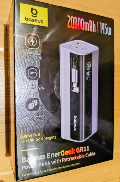Powerbank BASEUS EnerGeek GR11 для ноутбука 145Вт 20,000мАг